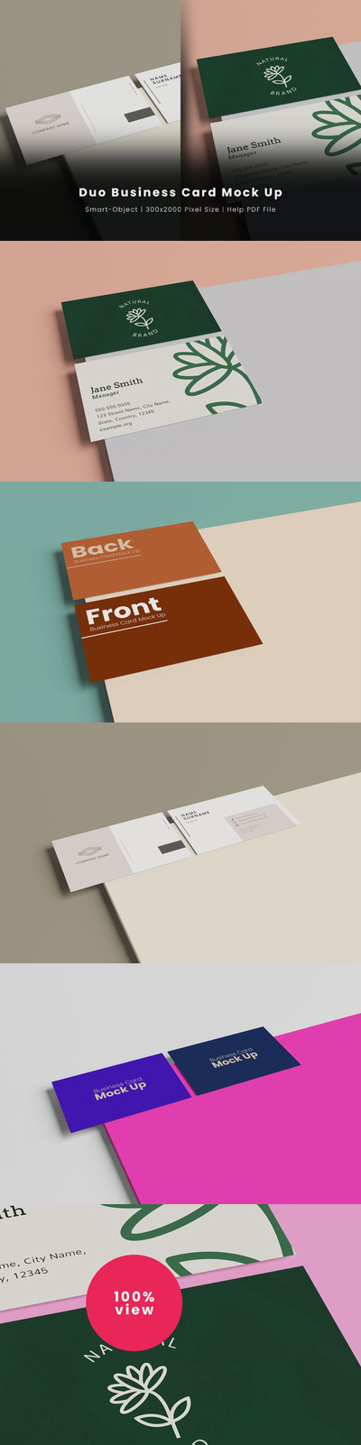 商务名片设计样机 (PSD)