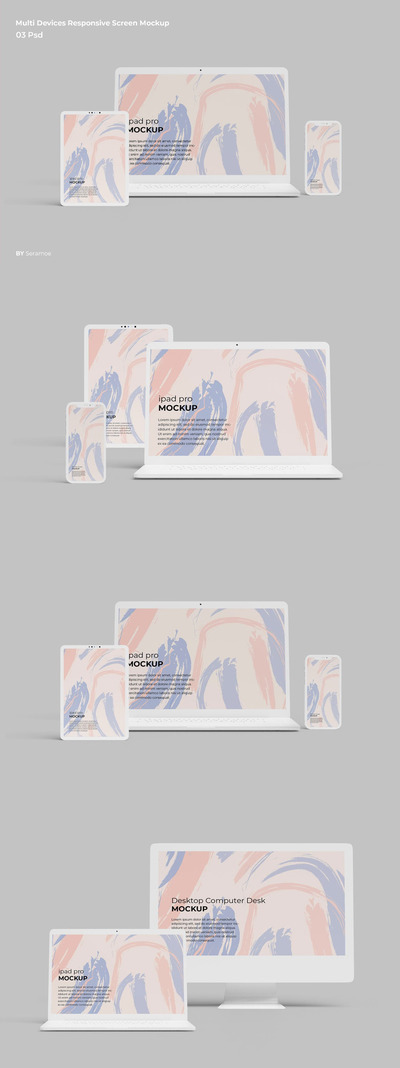 多用途响应式屏幕模型vol.2 (PDF,PSD)