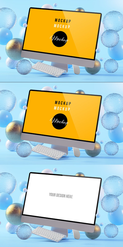 高端电脑页面展示模型(PSD)