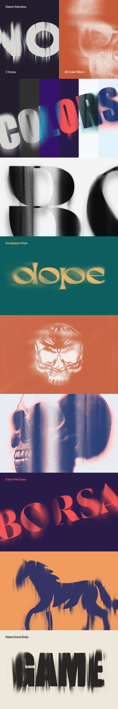 扭曲沙子风格Photoshop效果 (psd)