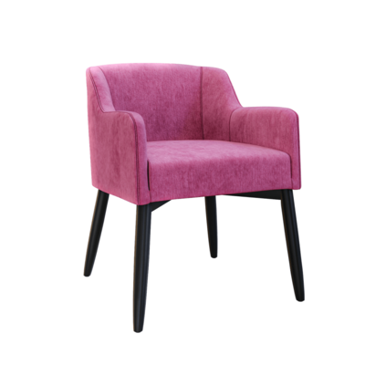 Lola玫红色布艺扶手椅3D模型（OBJ,FBX,MAX）