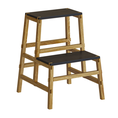 Mortaise双层实木床头架3D模型（OBJ,FBX,MAX）