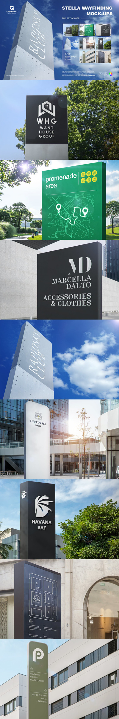 高端路牌实物模型 (PSD,PDF)