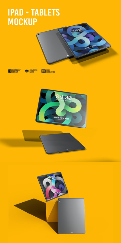 IPAD - 高端的平板展示模型(PSD)
