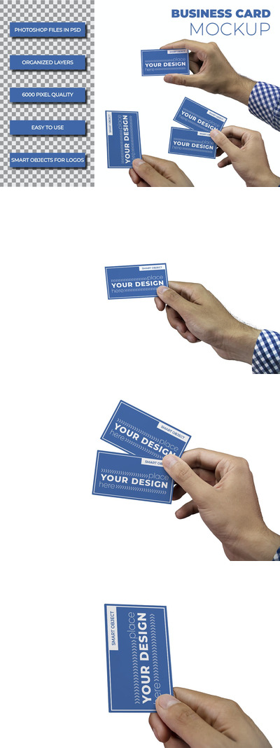 6款高端商务名片模型(PSD)