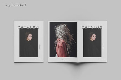 宣传册杂志正背封面设计样机 [psd]