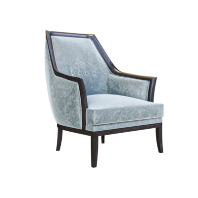 Maruni浅蓝色布艺扶手沙发椅3D模型（OBJ,FBX,MAX）