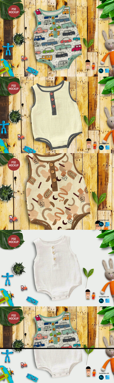 儿童连体裤设计模型(PSD,JPG)