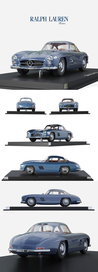 梅赛德斯奔驰 300SL Coupe限量版3D装饰品模型下载 (MAX,3DS,FBX,OBJ,C4D,LWO,TEX)