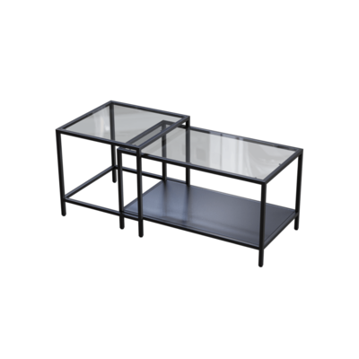 黑色边框钢化玻璃茶几3D模型（OBJ,FBX,MAX）