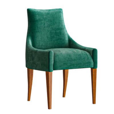 榉木框架浓绿色扶手椅3D模型（OBJ,FBX,MAX）