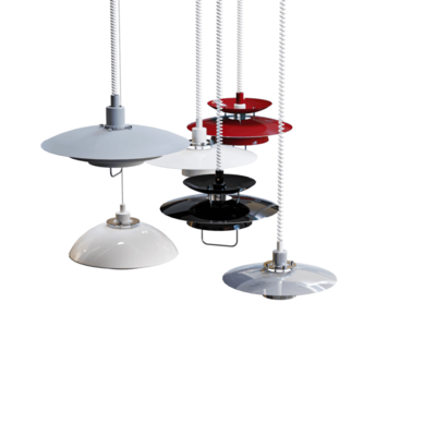 MARKSLÖJD黑色白色红色金属吊灯3D模型（OBJ,FBX,MAX）