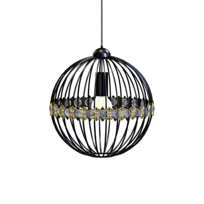 Globi金属球形轧吊灯3D模型（OBJ,FBX,MAX）