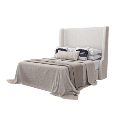 Juno高床头板床3D模型（OBJ,FBX,MAX）