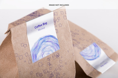 咖啡袋品牌标签设计样机[psd]