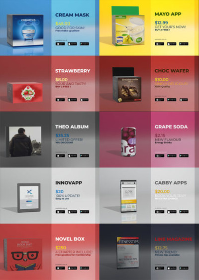 3D产品包装盒展示样机AE视频素材[aep]