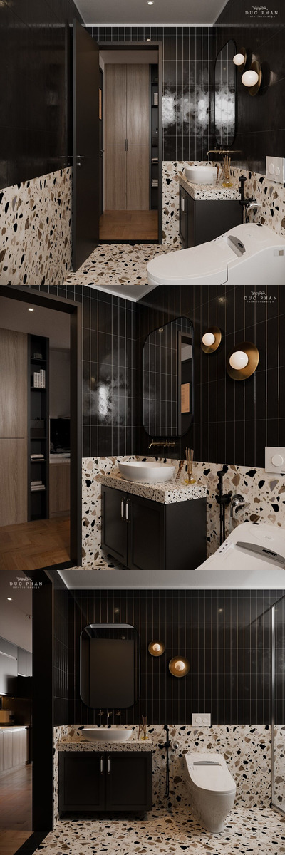 棕色高端奢华风马桶浴室组合3D模型下载 (FBX,MAX)