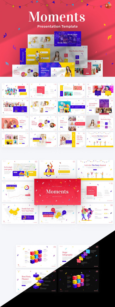 创意策划派对PPT模板(PPTX)