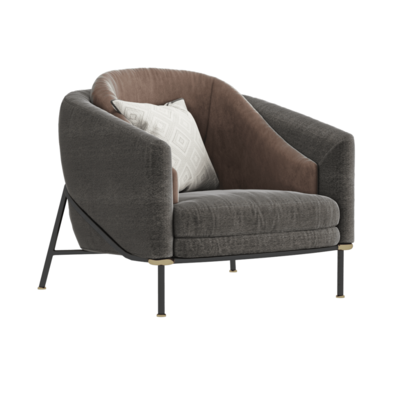 Fil Noir双靠背扶手沙发椅3D模型（OBJ,FBX,MAX）