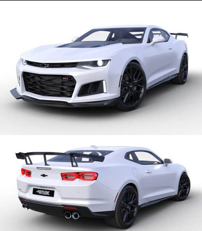 雪佛兰 Camaro ZL1 2020汽车3D模型下载 (MAX,3DS,FBX,OBJ,C4D,LWO,TEX)