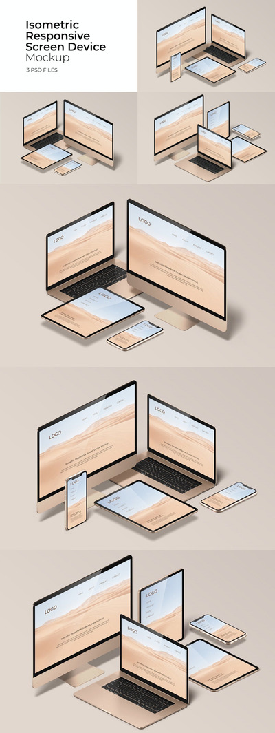 响应式设备产品模型Vol.2 (PSD)