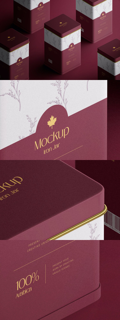 等距方形锡罐模型 (PSD)