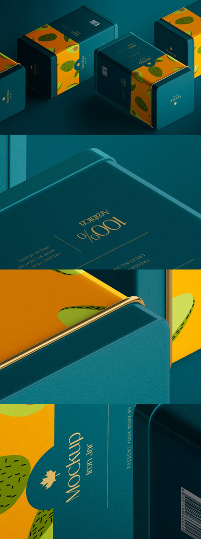 等距方形锡罐模型 (PSD)