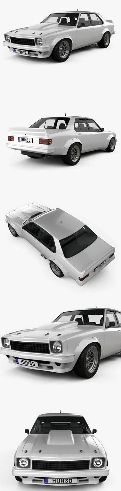Holden Torana 4门经典汽车1977 3D模型 (MAX,FBX,OBJ)