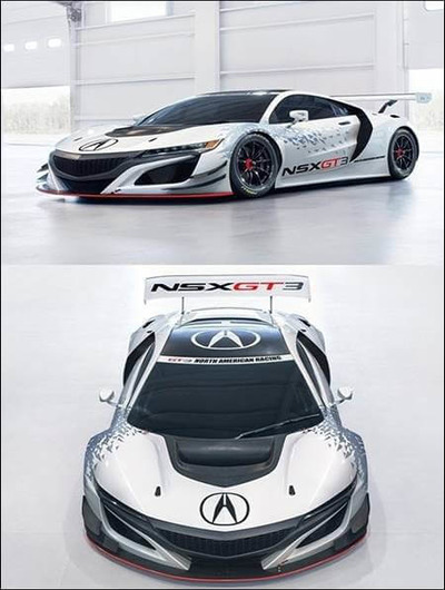 讴歌 NSX GT3 Race Car 2019 3D 模型下载 (MAX,FBX,OBJ,MTL,TEX,3D MODELS)