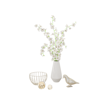 花束鸟雕塑等装饰品组合3D模型（OBJ,FBX,MAX）