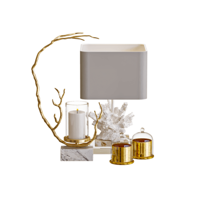 Kay Noit烛台台灯等装饰品组合3D模型（OBJ,FBX,MAX）