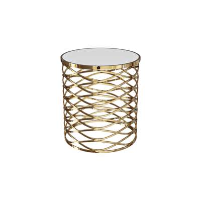 圆柱形金色茶几3D模型（OBJ,FBX,MAX）