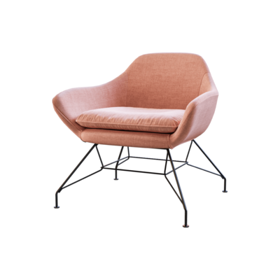 Manta‎黑色金属底座粉色布艺沙发椅3D模型（OBJ,FBX,MAX）