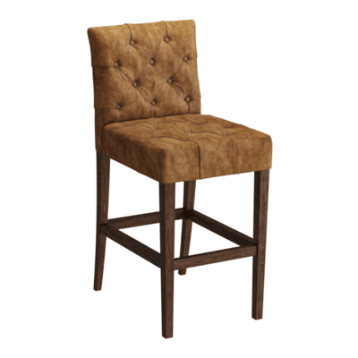 Bennet Parsons有柳丁装饰的咖啡色高脚椅3D模型（OBJ,FBX,MAX）