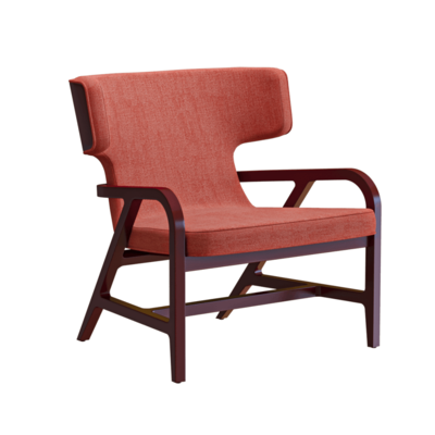 Fulgens红棕色扶手椅3D模型（OBJ,FBX,MAX）