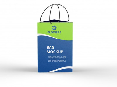 哑光购物袋外观设计样机 [psd]