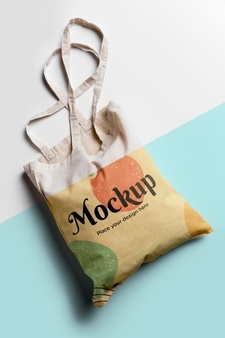 手提布袋设计样机模板 [psd]