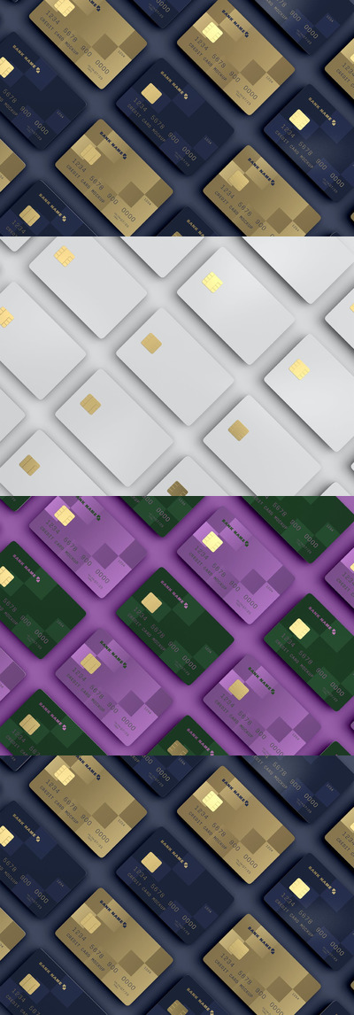 高端精致的信用卡模型(PSD)