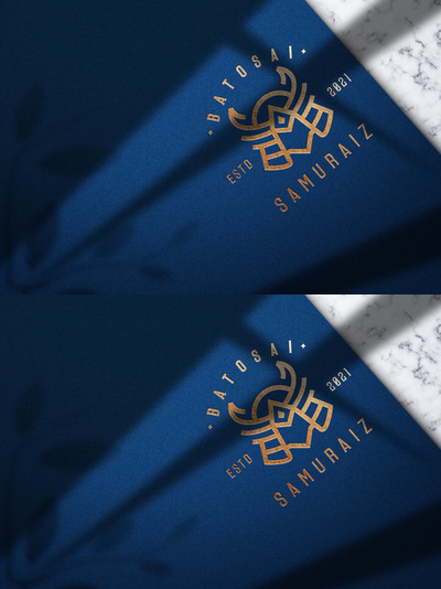 金色印刷Logo产品样机(PSD)