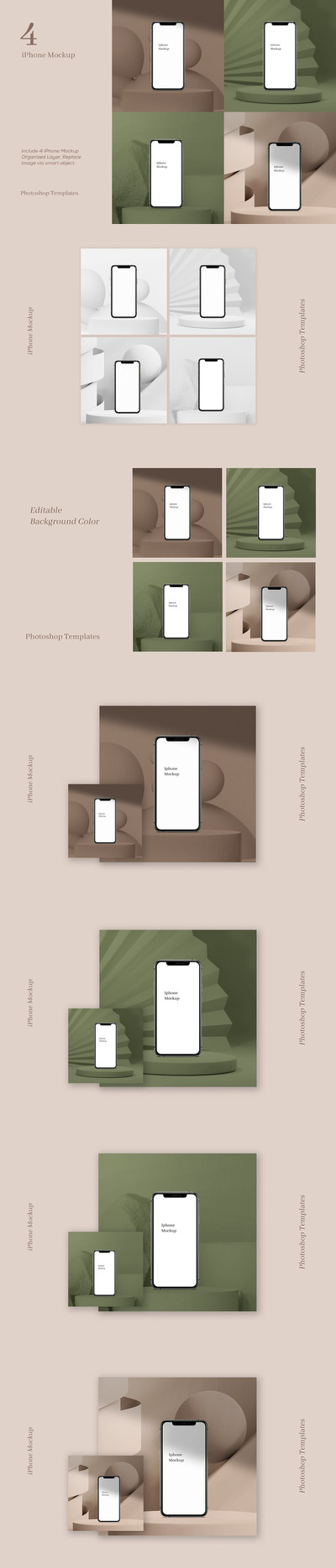 高端的iPhone手机模型 (PSD,JPG)