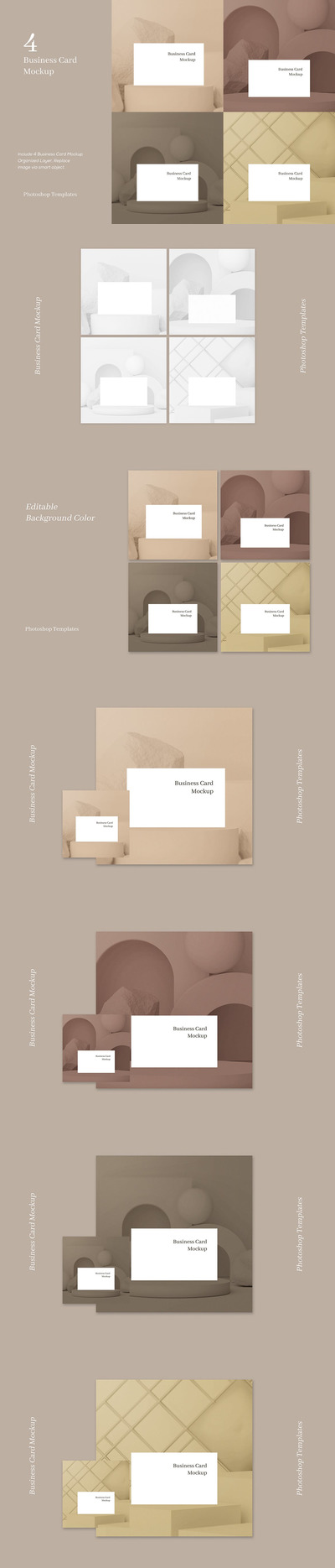 极简艺术商务名片样机(PSD)