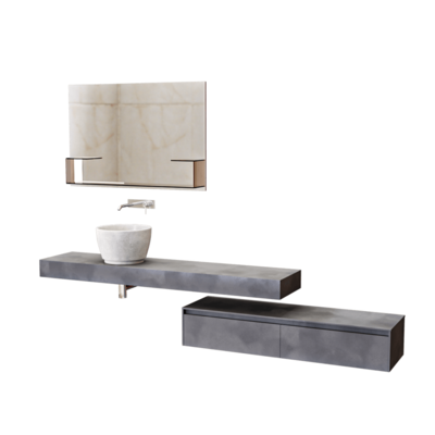 Rexa设计长条底圆形大理石洗手台3D模型（OBJ,FBX,MAX）