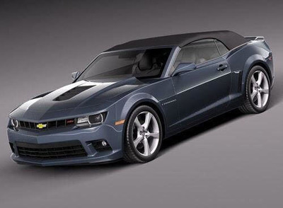 雪佛兰 Camaro SS Convertible 2014  3D汽车模型 (FBX,OBJ,MAX)