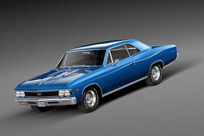 雪佛兰 Chevelle SS 1966 3D汽车模型 (FBX,OBJ,MAX)