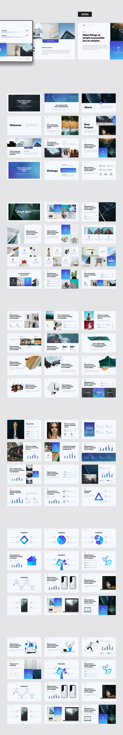 清新时尚高端简约多用途的powerpoint幻灯片演示模板（pptx）