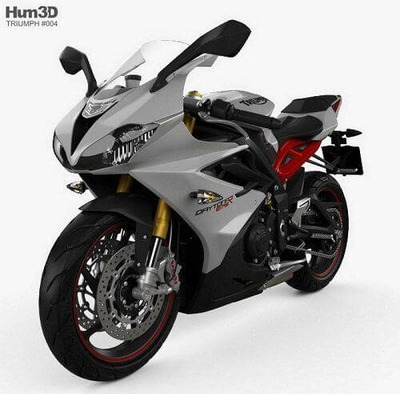 代托纳胜利 675R ABS 2015  3D 摩托车模型 (FBX,OBJ,MAX)