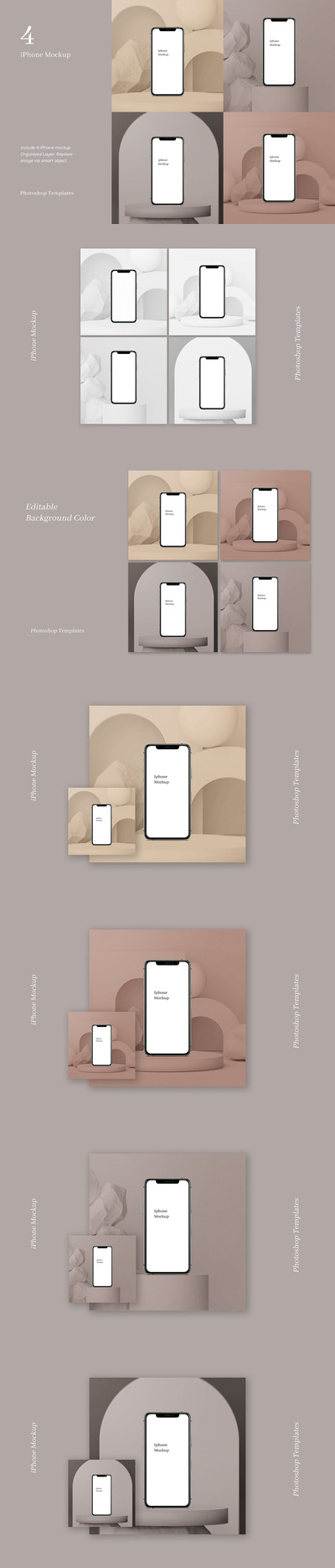 时尚高端专业的高品质iPhone APP UI样机展示模型mockups