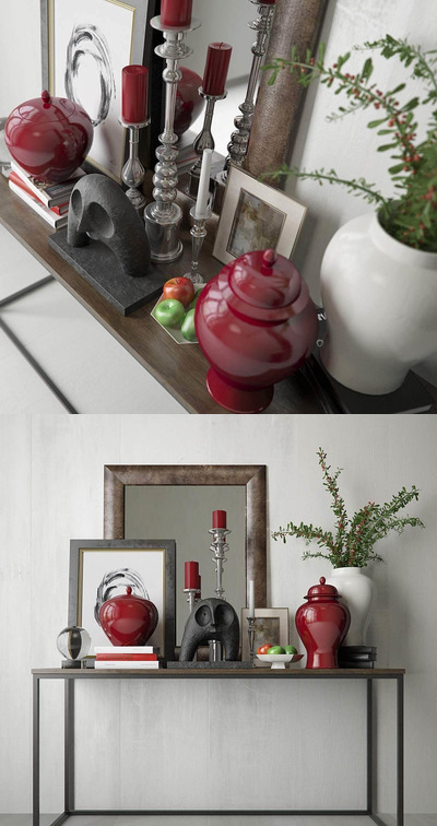 瓷罐室内装饰品3D模型下载 (MAX,FBX,OBJ,TEX)