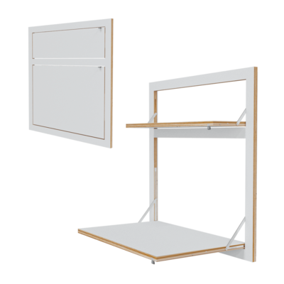 Fläpps白色双层可折叠货架3D模型（OBJ,FBX,MAX）