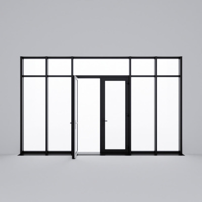 全景玻璃门3D模型（OBJ,FBX,MAX）